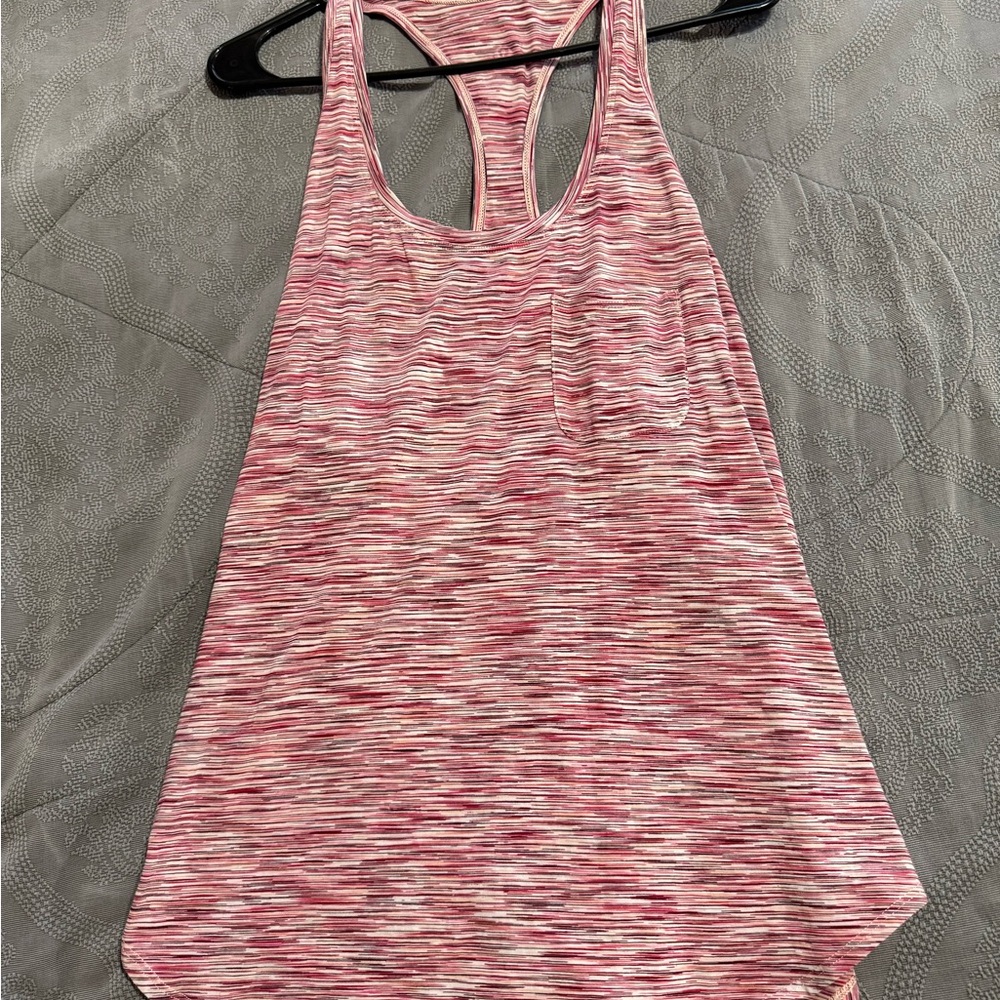 Lululemon Athletica Pink Heathered Tank Top